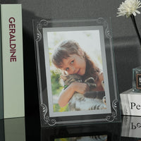 6-Inch Transparent Glass Photo Frame for Tabletop Display