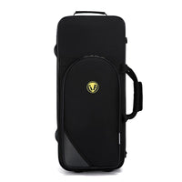 Waterproof Alto Saxophone Case with Wheels and Backpack Straps, Lightweight Hard Shell Gig Bag