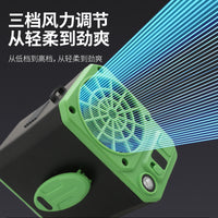 Wearable Waist Fan with Power Bank and LED Light, Portable Outdoor Clip-on Fan