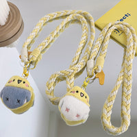 Sweet Ins Parrot Plush Doll Pendant with Crossbody Lanyard for Phone Case or Bag