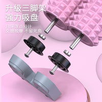 Dual-Row Suction Cup Foam Roller with Stand for Yoga and Muscle Massage