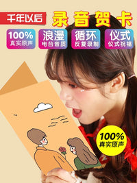 Recordable Musical Greeting Card for Birthdays and Special Occasions, Voice Message Card with Music Playback