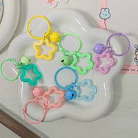 Acrylic Star Keychain with Bell Charm for Bags and Accessories