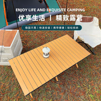 Carbon Steel Folding Camping Table and Chair Set for Outdoor Picnics and BBQ