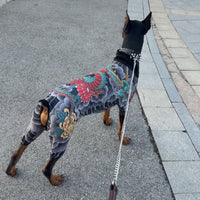 Pet Tattoo Print Breathable Four-Legged Anti-Shedding Dog Jumpsuit