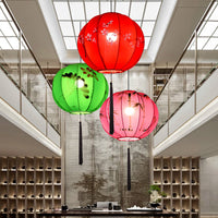 Chinese Style Round Fabric Lantern for Festival and Wedding Decor