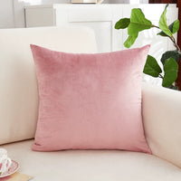 Solid Color Plush Throw Pillow with Core for Sofa Car Home Decor