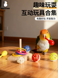 Parrot Chew Toys for Birds, Stress Relief and Training, Cage Decoration for Budgies, Peonies, and Cockatiels