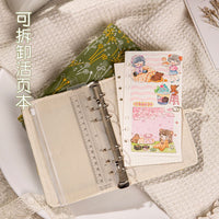 Embroidered Refillable Planner Notebook with Detachable Pages