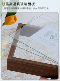 Double-Sided Transparent Glass Picture Frame for A4 Artwork and Photos