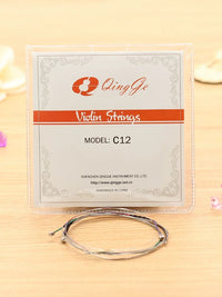 Qingge C12 Violin String Set, Medium-Soft Alloy Steel Wire