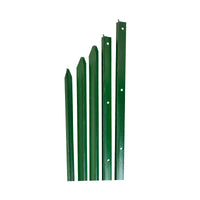 Heavy-Duty Steel Fence Posts for Wire Mesh Fencing and Garden Trellis, Solid Construction with Pointed Top