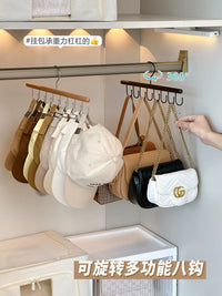 Over-the-Door Hat Organizer Rack for Baseball Caps and Bags