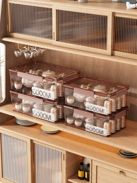 Dustproof Tea Set Storage Box with Lid for Teacups and Teapots, Large Capacity Desktop Organizer