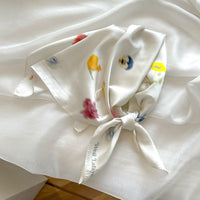 2025 Spring/Summer Luxury Printed Silk Scarf for Women, Versatile Decorative Neck Scarf
