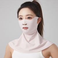 2026 New Ice Silk Half-Face Sun Protection Mask with Neck Cover for Summer Outdoor Activities