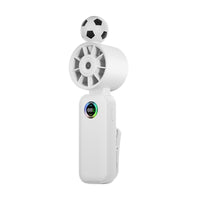 Portable Handheld Misting Fan with Digital Display, Desk Clip, and Umbrella Mount for Summer Cooling