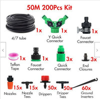 50m Adjustable Misting Cooling System with Timer for Garden Irrigation