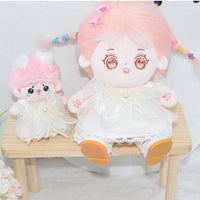 Cotton Doll Princess Dress and Headband Set for 10cm/20cm Dolls