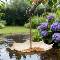 Decorative Outdoor Umbrella Bird Feeder for Garden Patio Balcony