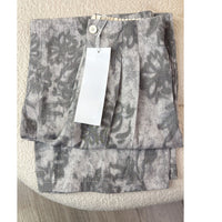 Women's Autumn Elastic Waist Printed Wide-Leg Trousers