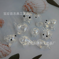 Miniature Shark Bottle Glass Cover for DIY Dollhouse Accessories and Micro Landscape Decor