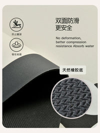 Diatomaceous Earth Bath Mat, Non-Slip Quick Dry Absorbent Floor Mat for Bathroom and Home