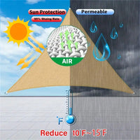 Outdoor Sun Shade Sail Canopy for Patio Garden Pool - UV Protection Awning