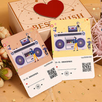 Voice Recording Cassette Tape Greeting Card for Couples