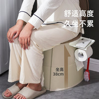Portable Adult Commode Toilet Chair with Lid for Elderly Home Use
