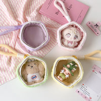 Hisocute Macaron PVC Transparent Ita Bag for Cotton Dolls & Blind Box Figures