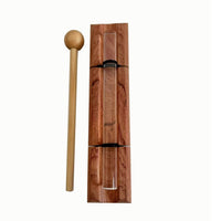 8-Note Crystal Chime Set with Wooden Base, Clear Sound, Long Sustain