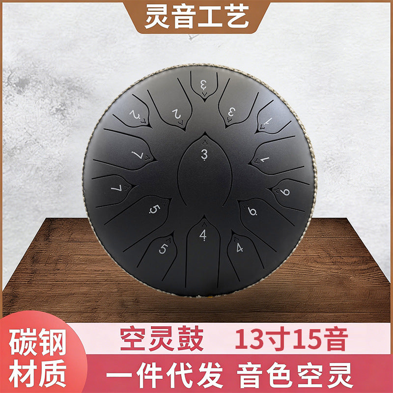 Tongue Drum for Kids and Adults - 6/8/10/12 Inch 15-Note Steel Handpan Percussion Instrument