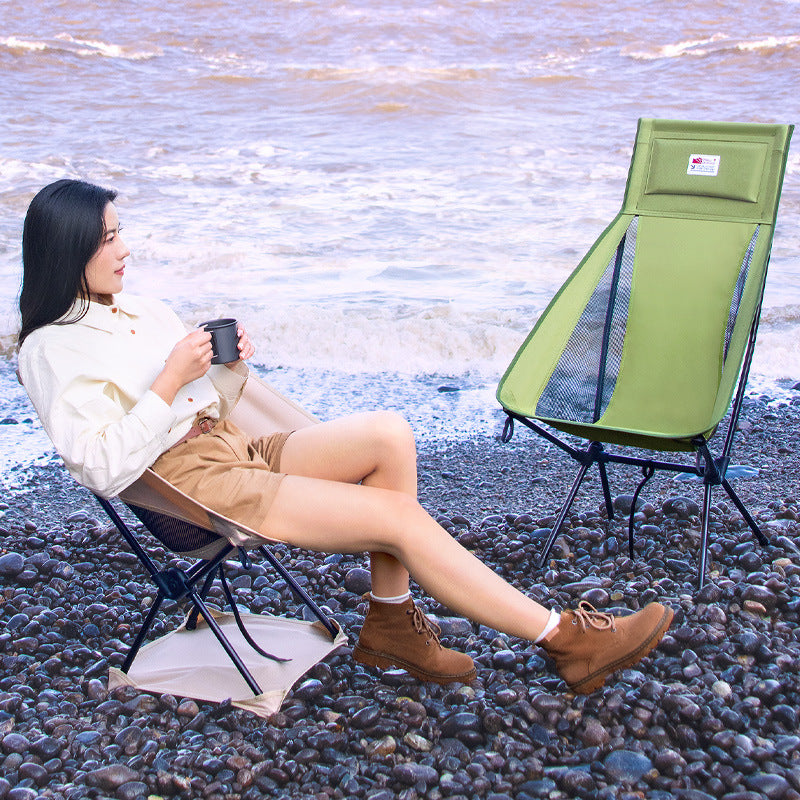 Portable Folding Moon Chair for Camping, Fishing, and Outdoor Leisure