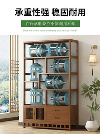 New Chinese Style Display Cabinet Tea Room Shelf Multi-Treasure Curio Rack Living Room Decor