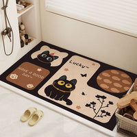 Cute Animal Hollow Loop Pile Bathroom Mat - Non-Slip, Drainable, Wear-Resistant, Cuttable