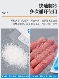 Disposable Self-Sealing Ice Pack for Food Delivery and Refrigeration