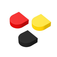 Small Particle Building Blocks 1x1 Half Round Plate Compatible with Major Brands, Bulk Parts