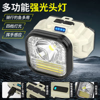 Rechargeable LED Headlamp with Motion Sensor for Outdoor Activities