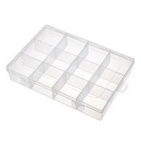 12-Grid Clear PP Storage Box with Adjustable Dividers for Small Parts and Accessories