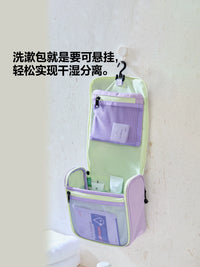 Blymay Foldable Hanging Toiletry Bag Large Capacity Travel Organizer for Women