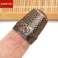 Adjustable Metal Thimble for Sewing and Crafting, Finger Protector