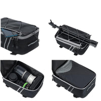 Bicycle Rear Rack Bag with Rain Cover, Large Capacity Bike Trunk Bag, Taillight Hanger