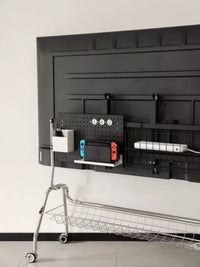 Multifunctional Pegboard Accessories for TV Stand Storage