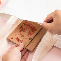 Mini Kraft Paper Notebook with Cute Cartoon Cover, Portable Pocket Diary for Notes and Journaling