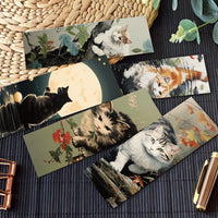 30-Pack Vintage Japanese Cat Bookmark Set for Reading, Gifts, and Message Cards