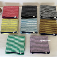 Striped Knitted Scarf for Women, Long Thick Warm Winter Fashion Scarf
