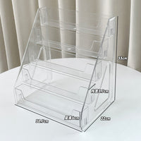 Acrylic Tiered Display Stand for Badges and Collectibles, Desktop Organizer