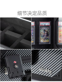 Sanseking Carbon Fiber Pattern Windowed Customs Lock Password Box for PSA BGS CCG Grading Card Brick Special Carrying Case
