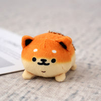 Cute Cartoon Toast Bread Dog Plush Keychain for Bags